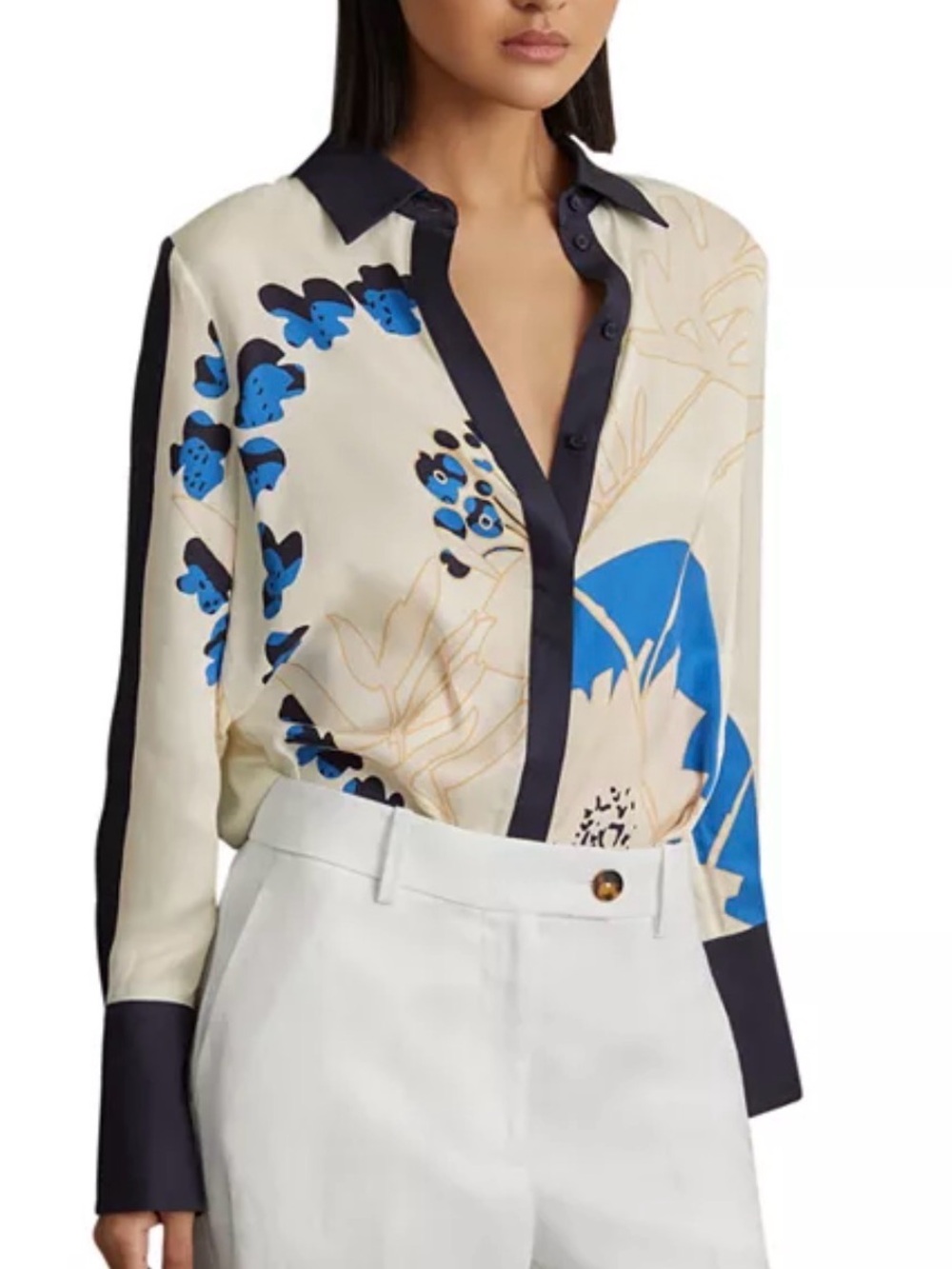 Reiss Natural Isla Shirt Printed